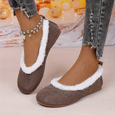 🔥Last Day Promotion 50% OFF - Women's Fashion Soft Mary Jane Plush Flat Shoes