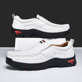 Men's Non-slip Walking Leather Lightweight Breathable Casual Loafers