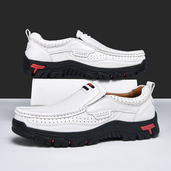 Men's Non-slip Walking Leather Lightweight Breathable Casual Loafers