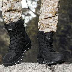 (⏰Limited Time Discount 49% off) Men's Lightweight Breathable Durable Anti-slip Hiking Boots Combat Army Boots Work Boots