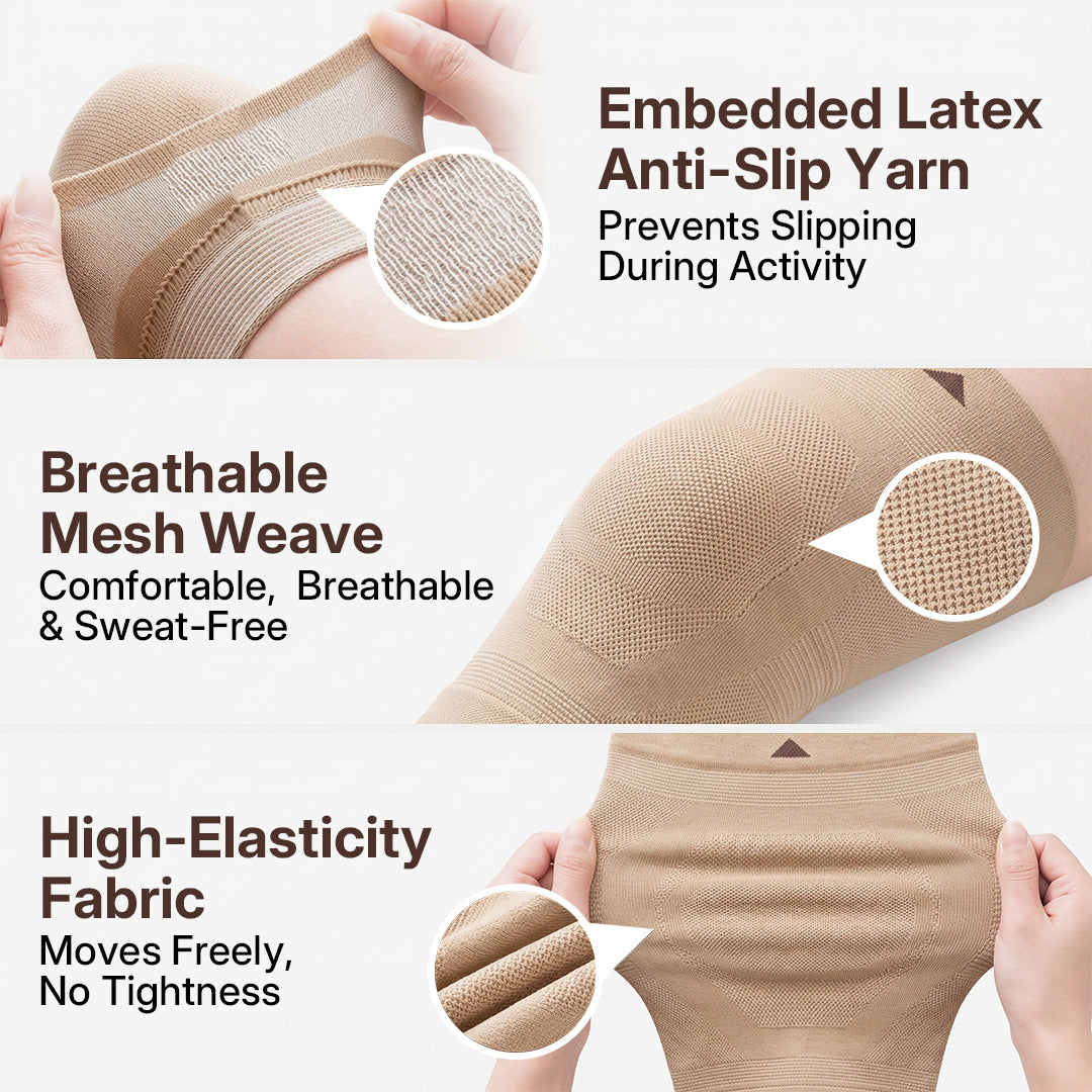 3D Compression Knee Sleeves –Say Goodbye to Saggy, Uneven-Looking Legs