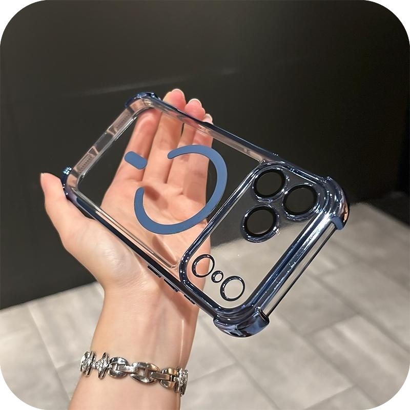 iPhone 17 Corner Airbags Magnetic Shockproof Ice-Clear Case
