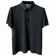 Men's Comfortable Breathable Summer Mesh V-neck Short Sleeve POLO Shirt