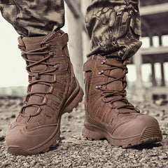 Men's Anti-Sprain Military Tactical Work Boots Waterproof Non-Slip Anti-Puncture Hiking Boots