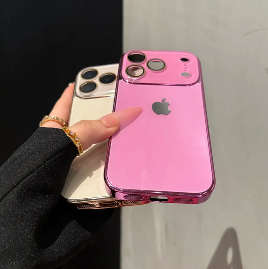 Crystal Glass Electroplating Mobile Phone Case for iPhone Series
