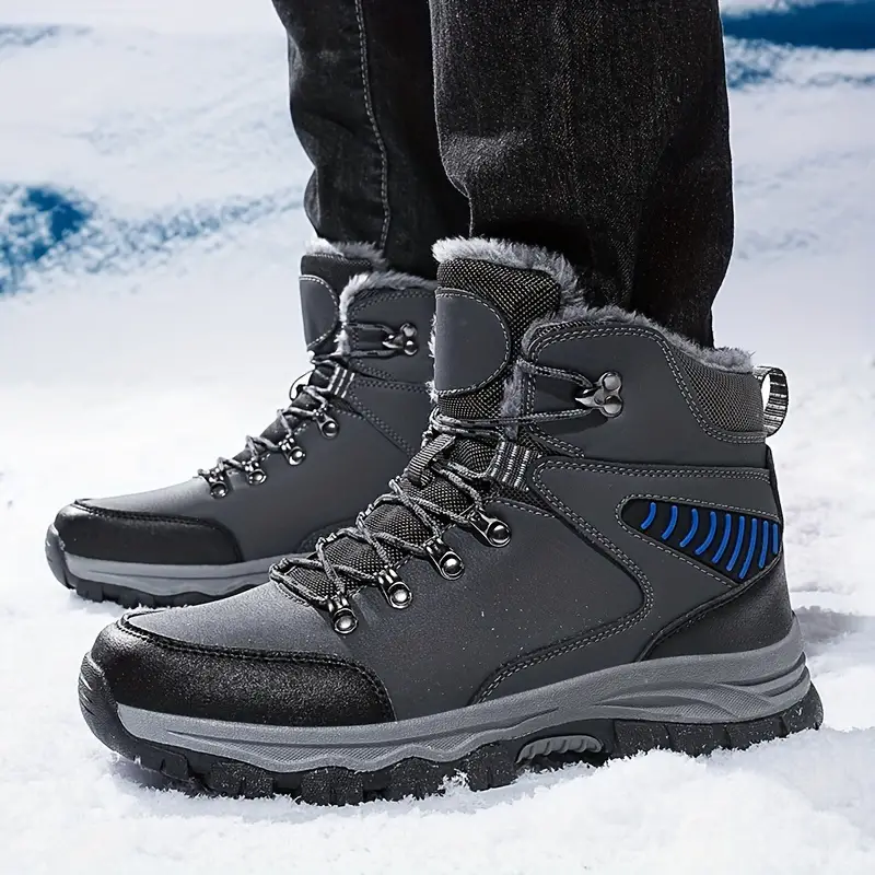 (Limited Time Event 49% OFF) Men’s Winter Waterproof and Cold Warm Snow Boots Orthopedic Arch Support Wide Toe Work Boots