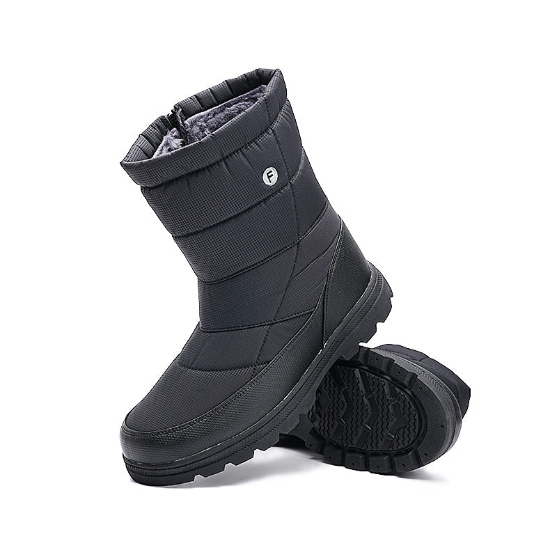 (Limited Time 70% Discount Event) Men's 2024 Winter New Style WarmWaterproof Non-Slip Puncture-Resistant One-Step Snow Boots Orthopedic Ankle Support Wide Toe Arch Support Hiking Boots