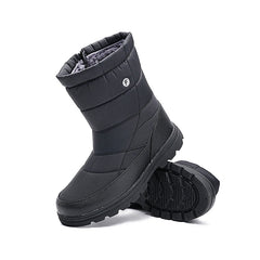 (Limited Time 70% Discount Event) Men's 2024 Winter New Style WarmWaterproof Non-Slip Puncture-Resistant One-Step Snow Boots Orthopedic Ankle Support Wide Toe Arch Support Hiking Boots